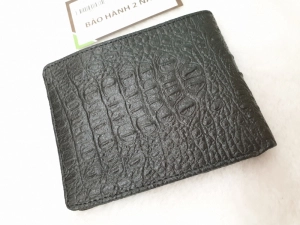 Ví Da Bò Dập Vân Cá Sấu Lá