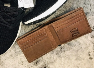 Ví Da Bò Sần Vân Gỗ Ngang