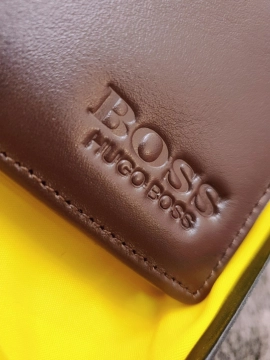 Ví Da Bò Nappa 2 Nâu Boss