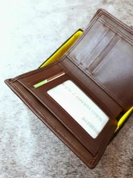 Ví Da Bò Nappa 2 Nâu Boss