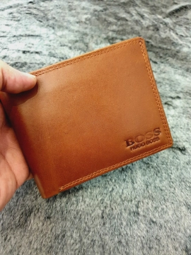 Ví Da Bò Pullup Boss Nâu Ngang
