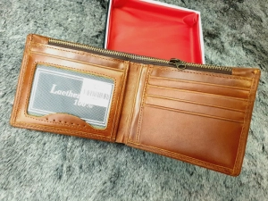 Ví Da Bò Pullup Boss Nâu Ngang