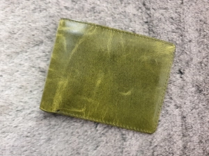 Ví Da Bò Kẹp Viền Đứng