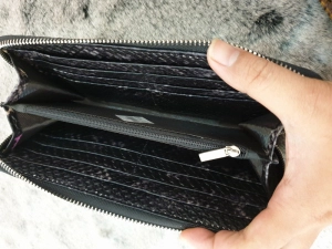 Ví Da Bò Cầm Tay Dập Vân