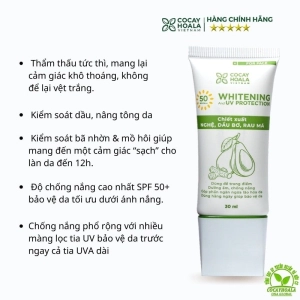 Kem Chống Nắng Bơ Nghệ Cỏ Cây Hoa Lá - Kiềm dầu, Nâng tông, 30ml