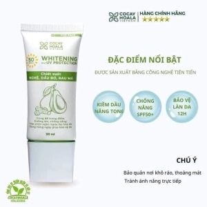 Kem Chống Nắng Bơ Nghệ Cỏ Cây Hoa Lá - Kiềm dầu, Nâng tông, 30ml