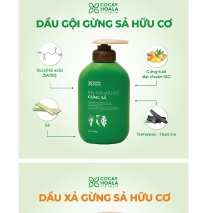 Dầu Gội Thảo Dược Hữu Cơ Cỏ Cây Hoa Lá Gừng Sả Kích Mọc Tóc, Ngăn Tóc Bết Dầu 1000gr