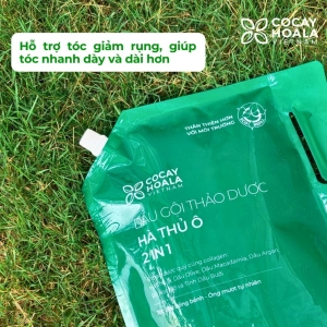 Dầu Gội Thảo Dược Cỏ Cây Hoa Lá Hà Thủ Ô 2in1, Kích Mọc Tóc, Dưỡng Tóc Đen Mượt Túi Refill 2000gr