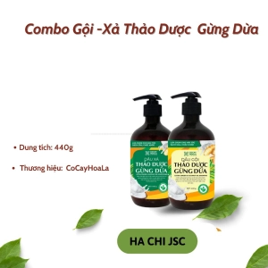 Dầu gội hữu cơ sạch gàu gừng dừa Cocayhoala làm mềm mượt tóc, giảm rụng tóc, phục hồi hư tổn 440g