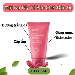 Mặt Nạ Tẩy Tế Bào Chết Đậu Đỏ Việt Nam 2in1 Cỏ Cây Hoa Lá, Dưỡng Trắng Da, Cấp Ẩm - Dung tích 150gr
