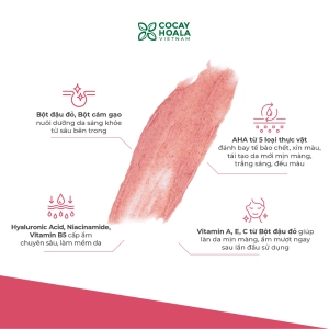 Mặt Nạ Tẩy Tế Bào Chết Đậu Đỏ Việt Nam 2in1 Cỏ Cây Hoa Lá, Dưỡng Trắng Da, Cấp Ẩm - Dung tích 150gr