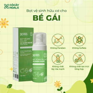 Dung Dịch Vệ Sinh Cho Bé Gái Hữu Cơ Cỏ Cây Hoa Lá Dạng Bọt An Toàn Cho Tuổi Dậy Thì 150ml