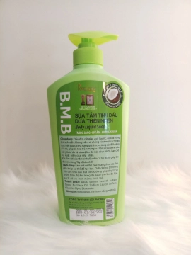 Sữa tắm tinh dầu dừa thiên nhiên B.M.B 650ml hương dừa