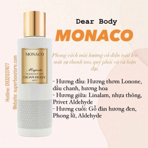                           XỊT THƠM TOÀN THÂN DÀNH CHO NỮ - DEAR BODY FRAGRANCE MIST 270ml - MONACO                      