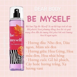                           BODY MIST DEAR BODY 236ml - XỊT THƠM TOÀN THÂN - DÀNH CHO NỮ - BE MYSELF                      