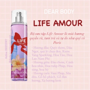                           BODY MIST DEAR BODY 236ml - XỊT THƠM TOÀN THÂN - DÀNH CHO NỮ - LIFE AMOUR                      