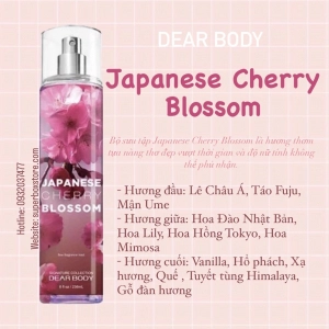 BODY MIST DEAR BODY 236ml - XỊT THƠM TOÀN THÂN - DÀNH CHO NỮ - JAPANESE CHERRY BLOSSOM