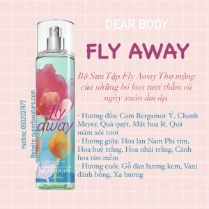 BODY MIST DEAR BODY 236ml - XỊT THƠM TOÀN THÂN - DÀNH CHO NỮ - FLY AWAY