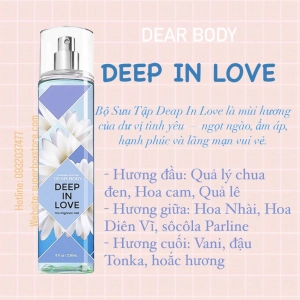 BODY MIST DEAR BODY 236ml - XỊT THƠM TOÀN THÂN - DÀNH CHO NỮ - DEEP IN LOVE