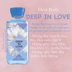 Gel Tắm Nước Hoa DEAR BODY - Dành Cho Nữ - Shower Gel 295ml - DEEP IN LOVE