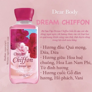 Gel Tắm Nước Hoa DEAR BODY - Dành Cho Nữ - Shower Gel 295ml - DREAM CHIFFON