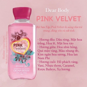 Gel Tắm Nước Hoa DEAR BODY - Dành Cho Nữ - Shower Gel 295ml -  PINK VELVET