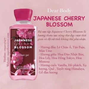Gel Tắm Nước Hoa DEAR BODY - Dành Cho Nữ - Shower Gel 295ml - JAPANESE CHERRY BLOSSOM