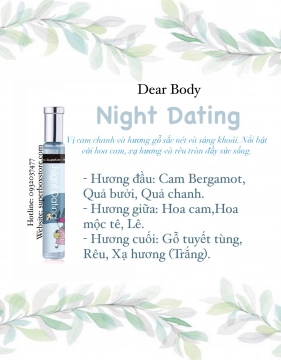 NƯỚC HOA DEAR BODY 30ml - DÀNH CHO NỮ - NIGHT DATING