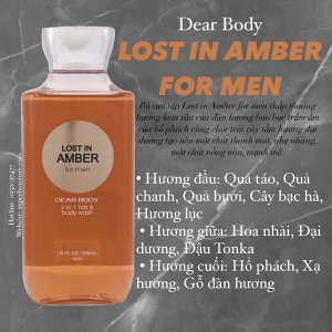 Gel Tắm Nước Hoa - Dear Body 295ml - Dành Cho Nam - LOST IN AMBER
