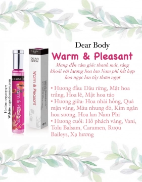 NƯỚC HOA DEAR BODY 30ml - DÀNH CHO NỮ - WARM & PLEASANT