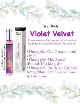 NƯỚC HOA DEAR BODY 30ml - DÀNH CHO NỮ - VIOLET VELVET