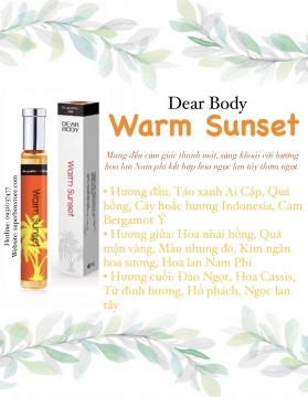 NƯỚC HOA DEAR BODY 30ml - DÀNH CHO NỮ - WARM SUNSET
