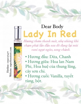 NƯỚC HOA DEAR BODY 30ml - DÀNH CHO NỮ - LADY IN RED