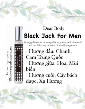 NƯỚC HOA DEAR BODY 30ml - DÀNH CHO NAM - BLACK JACK FOR MEN