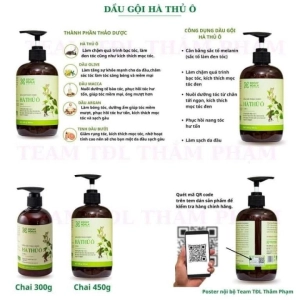 Dầu gội thảo dược Hà thủ ô Cân Bằng Sắc Tố Melanin Cocayhoala 450g Ha Chi Organic