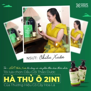 Dầu gội thảo dược Hà thủ ô Cân Bằng Sắc Tố Melanin Cocayhoala 450g Ha Chi Organic