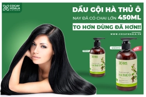 Dầu gội thảo dược Hà thủ ô Cân Bằng Sắc Tố Melanin Cocayhoala 450g Ha Chi Organic