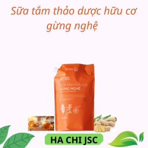 Sữa Tắm Thảo Dược Hữu Cơ Gừng Nghệ 1000g Cỏ Cây Hoa Lá Việt Nam- Dành riêng cho Mẹ Bầu, Mẹ Sau Sinh